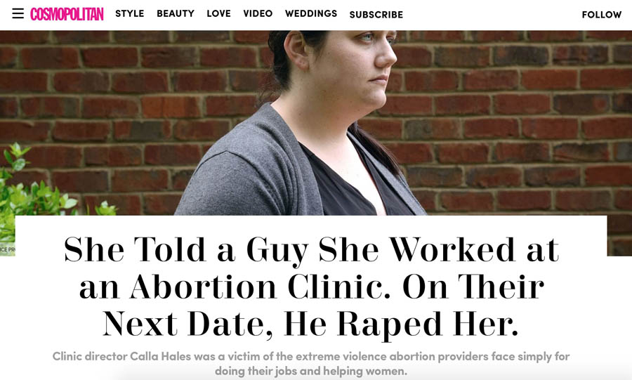 In Haste to Condemn Pro-Lifers, Cosmopolitan Allows a Rapist to Walk Free