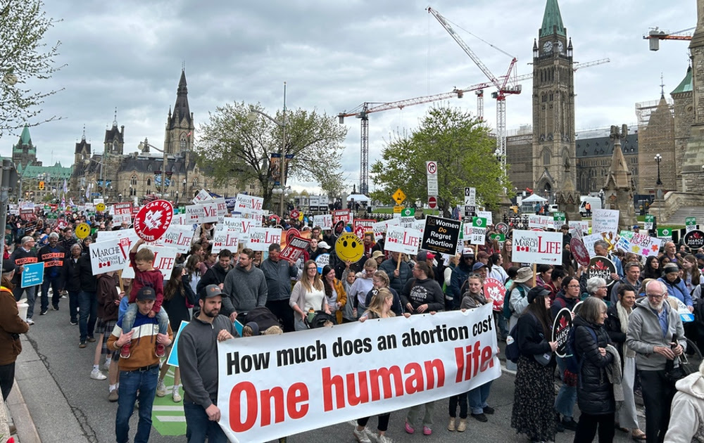 Thousands of Canadians gather on Parliament Hill for 29th annual National March for Life