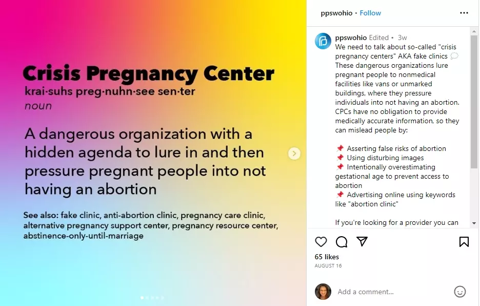 Ohio Planned Parenthood perpetuates lies about pregnancy help