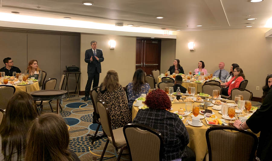 Sen. Steve Daines addresses Heartbeat International's Babies Go to Congress event