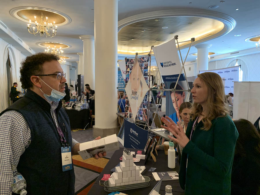 The Heartbeat International/Abortion Pill Rescue® Network table at the Students for Life of America National Pro-Life Summit