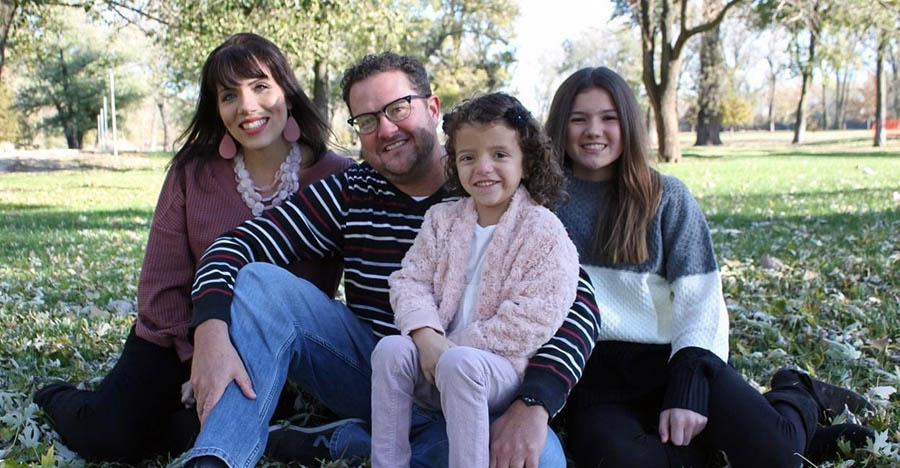 Melissa Ohden with her husband and two children