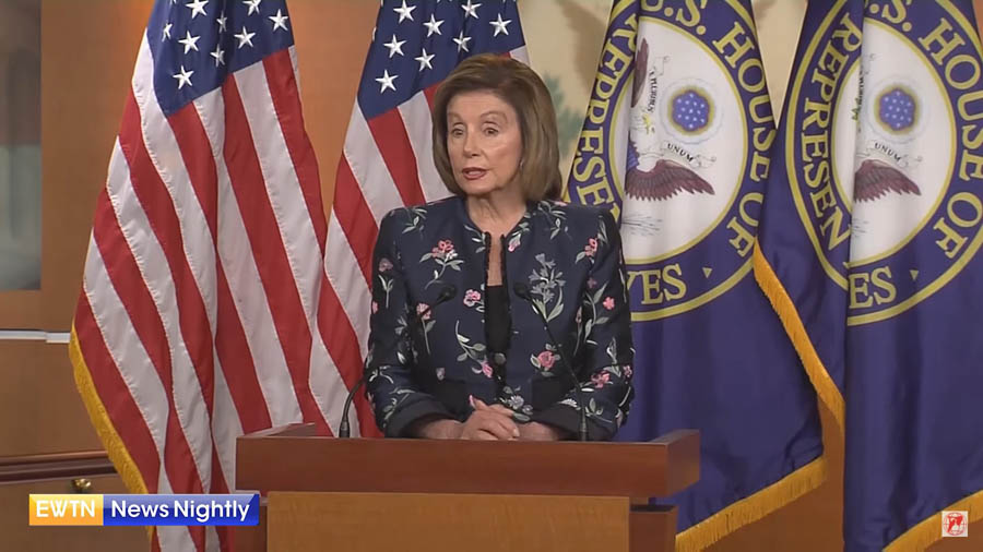 "I'm a devout Catholic." Nancy Pelosi cites her faith while defending taxpayer-funded abortions