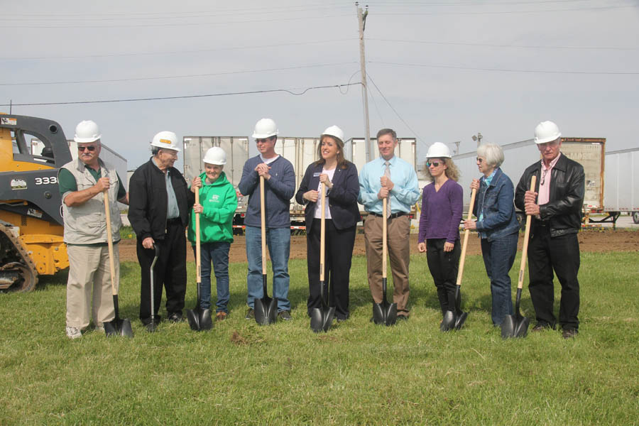 Tricia Blasdel and board members break ground for the new home of Relevant Pregnancy Options Center.
