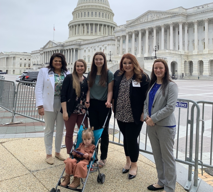 Zayda, Delia, and Lawless with their Babies Go to Congress team