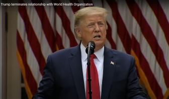 Donald Trump announces May 29, 2020, that the U.S. is terminating it relationship with the World Health Organization