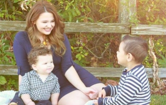 Rebekah Buell with her two sons. The youngest, Zechariah, was rescued from abortion through Abortion Pill Reversal.