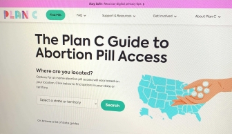 A website that provides information on getting chemical abortion pills for at-home use