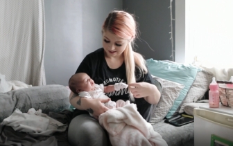 Ashley reversed a chemical abortion gave birth to daughter Thailynn in August 2021.